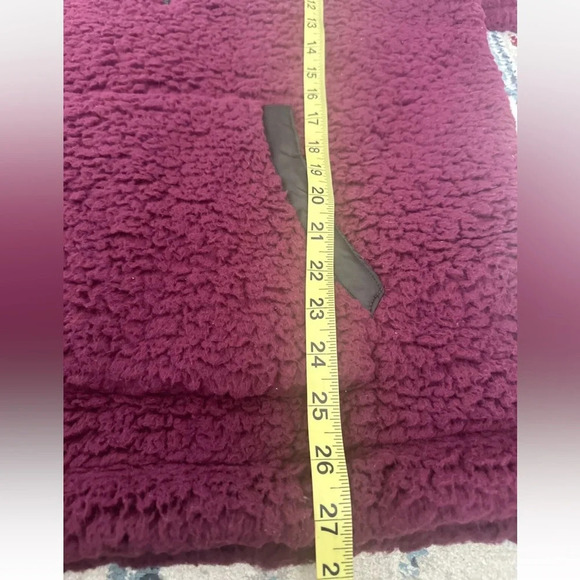 NWT Express One Eleven Sherpa Plum 1/4 Zip Over Sized Hoodie Women Pull Over S/M - Picture 10 of 10